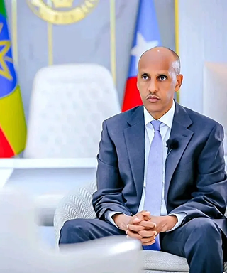 H.E. Mustafe Muhumed Omar Agjar in office